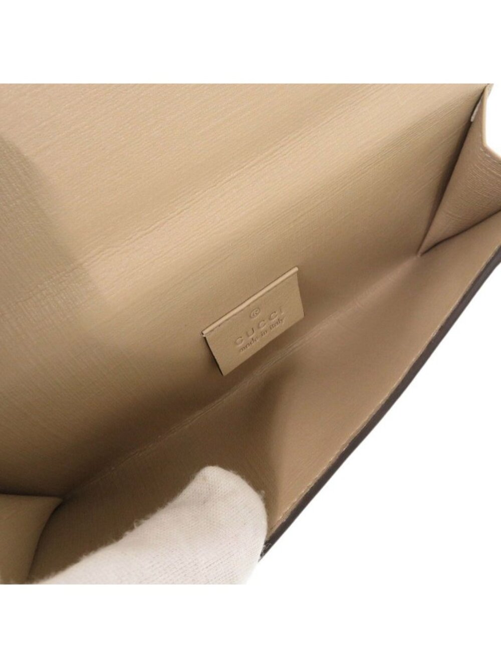Gucci Nice GG Supreme Leather Beige Wallet - Picture 5 of 10